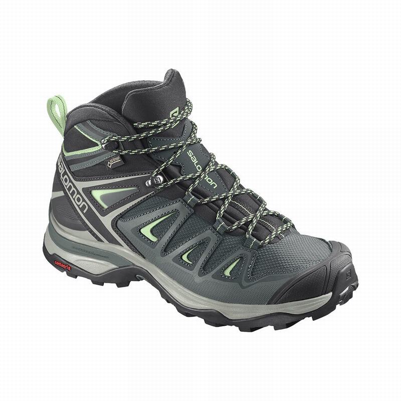 Salomon X ULTRA 3 MID GORE-TEX Botas De Montaña Mujer - Verde - Colombia (59462-MSTN)